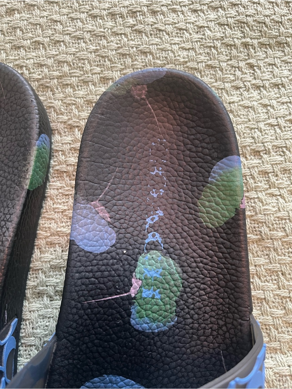 Coach Black Slides with Blue Logo Strap - Picture 4 of 6